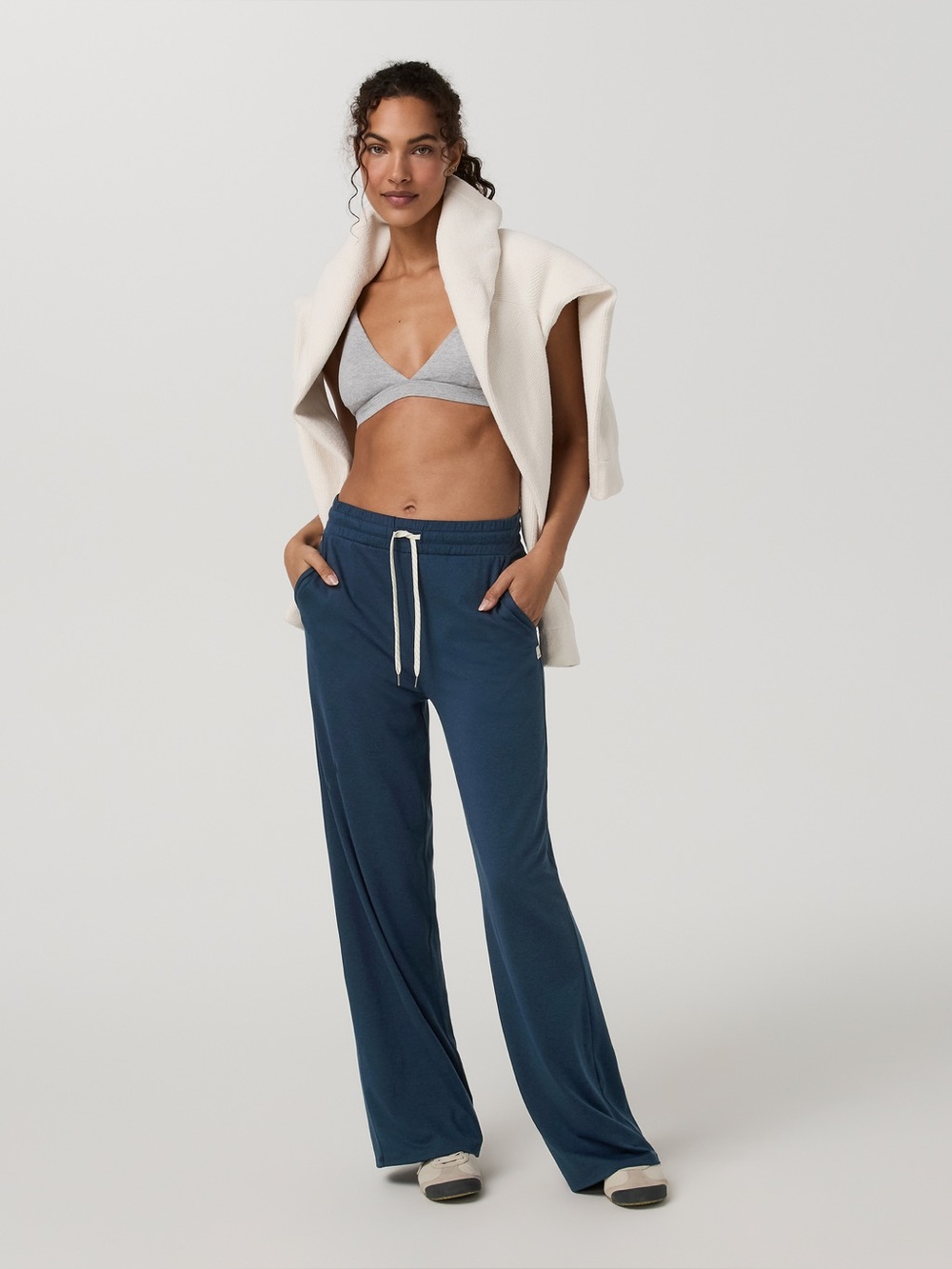 Vuori Halo Essential Wide Leg - Blue Coast